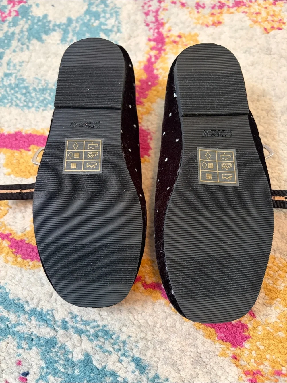 J. Crew Black Velvet Mary Jane Shoes with Sparkle Studs